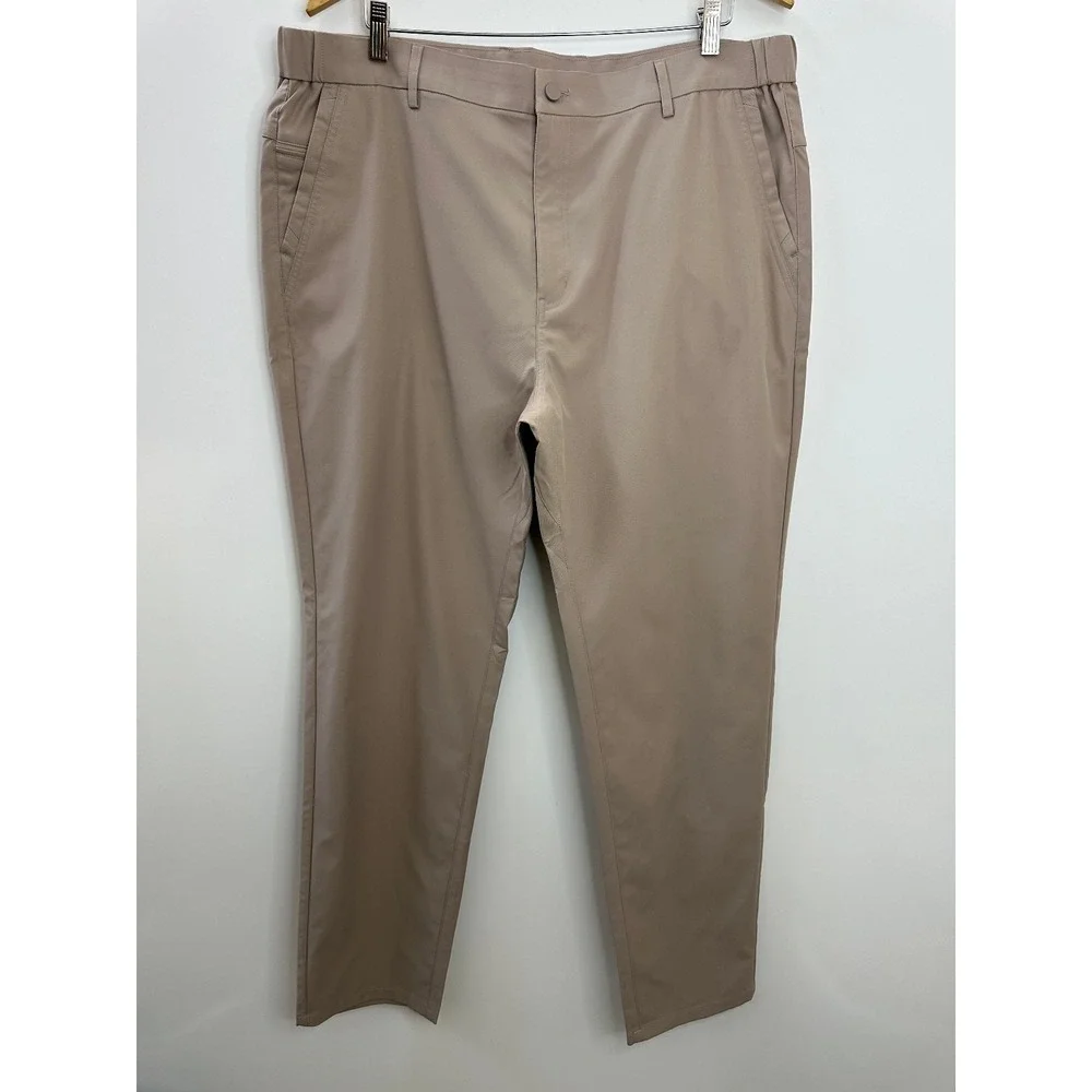 Jack Archer Jetsetter Tech Pants 38 x 32 Oak Khaki Straight Fit Performance Golf - Picture 11 of 11